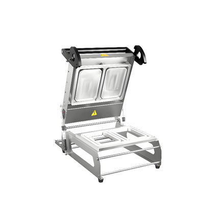 Confezionatrice Sigillatrice in Acciaio Inossidabile FR370E, Macchina Confezionatrice Alimentare, Confezione Manuale, Materiale Plastico, Sigillatrice per Vaschette