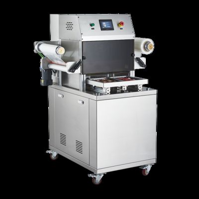 Macchina di sigillamento per imballaggi MAP a vuoto completamente automatica DQ330VSL con acciaio inossidabile di qualità alimentare 304