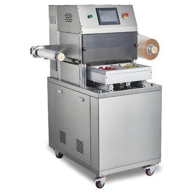DQ320L-V sigillante automatico del vassoio con acciaio inossidabile di qualità alimentare 304 e muffe di alluminio anodizzato 6061 per imballaggi in atmosfera modificata