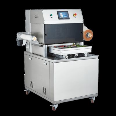 Sigillatrice verticale automatica a atmosfera modificata DQ400L-E con acciaio inossidabile 304 per uso alimentare e stampo in alluminio anodizzato 6061 per imballaggi alimentari