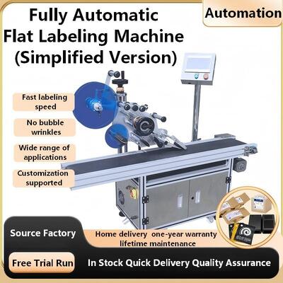 Fully automatic flat labeling machine CH-601-1 for carton labeling, egg carton plastic card labeling